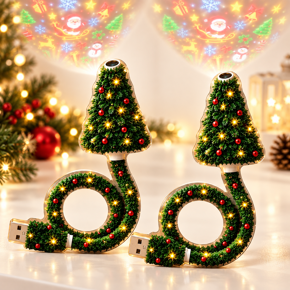 JulGlow HD USB-Projektor – Magische Weihnachtsstimmung in Sekundenschnelle
