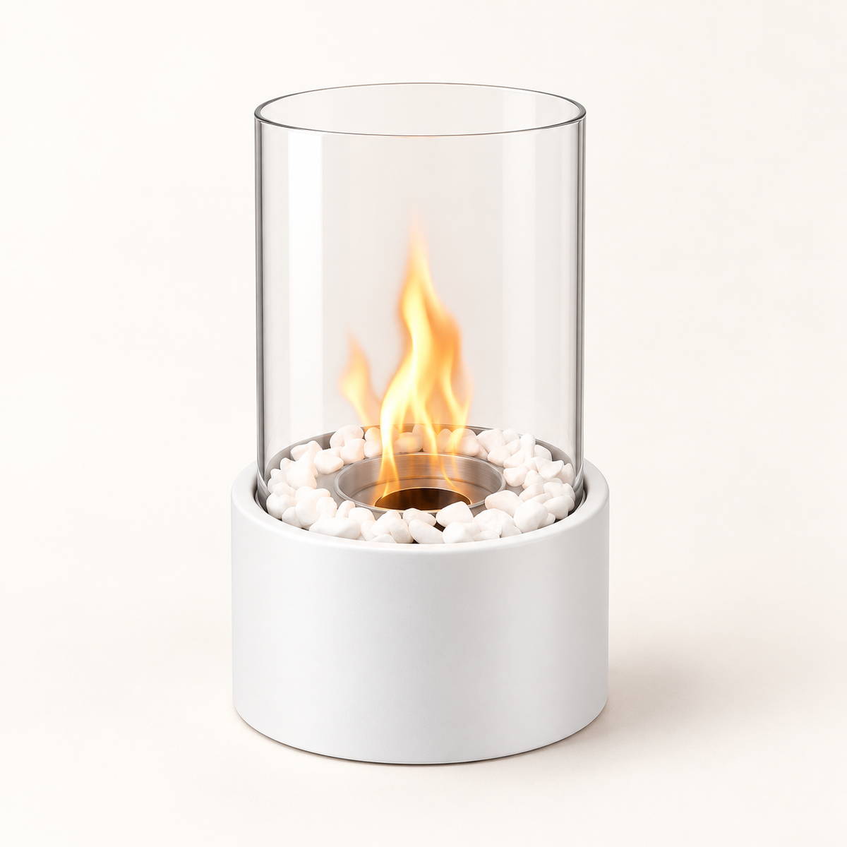 Tischkamin – modernes Design und echte Flamme für drinnen & draußen