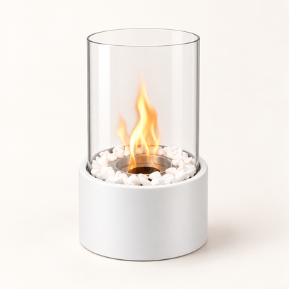 Tischkamin – modernes Design und echte Flamme für drinnen & draußen