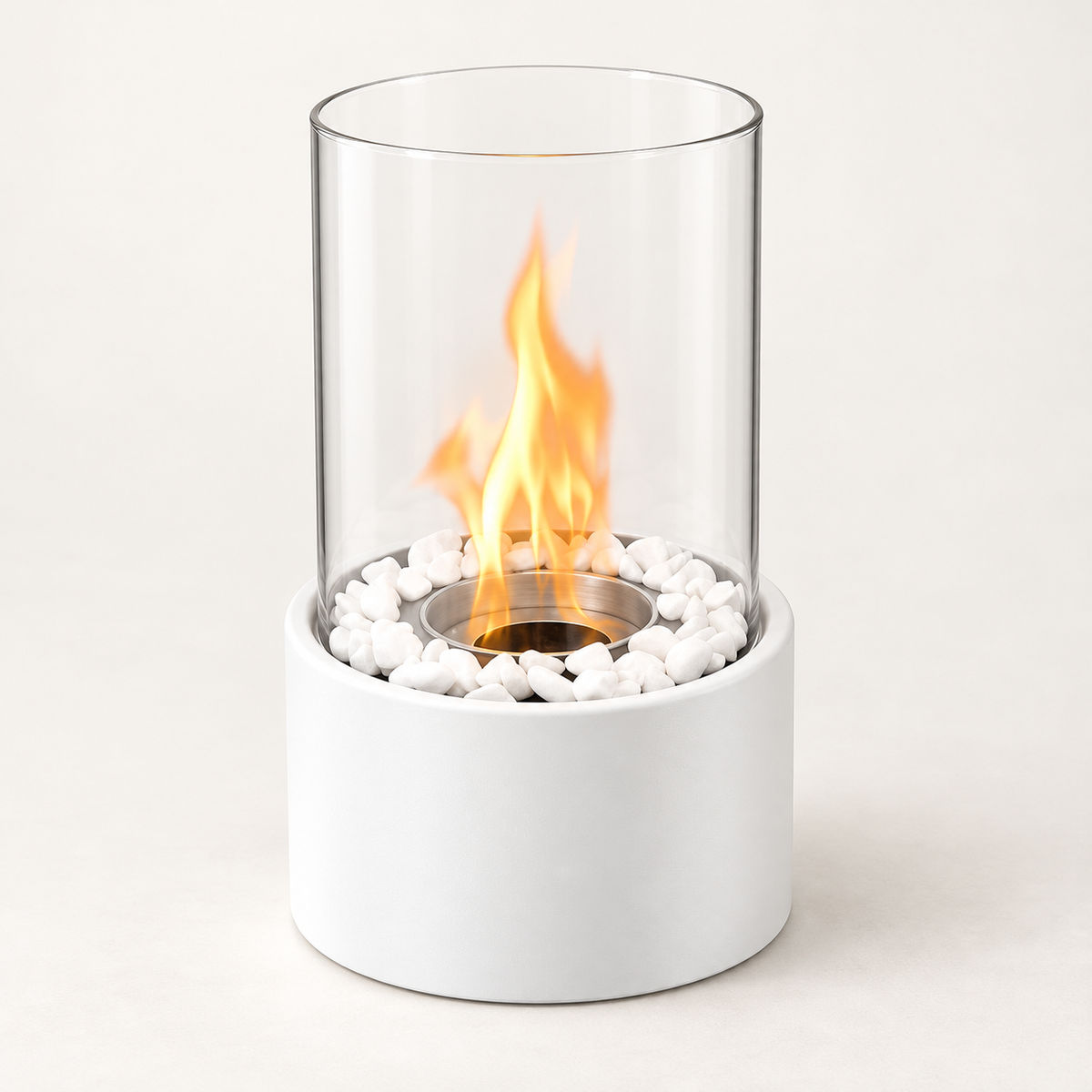 Tischkamin – modernes Design und echte Flamme für drinnen & draußen