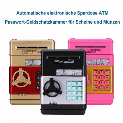 Mini-Geldautomat Spardose – Ein-/Auszahlung & elektronischer PIN-Code
