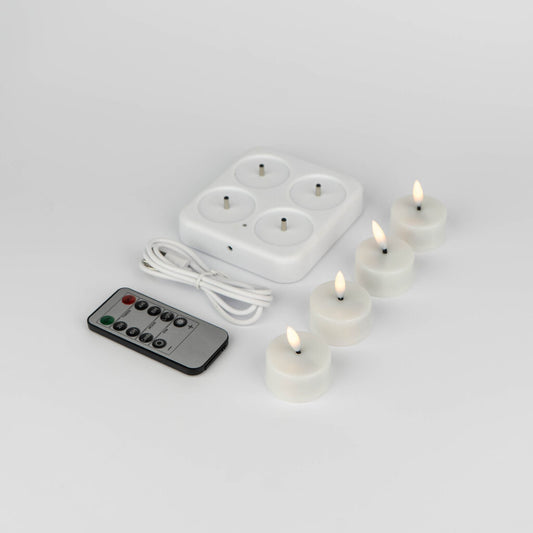 Wiederaufladbare LED-Teelichter (flammenlos)
