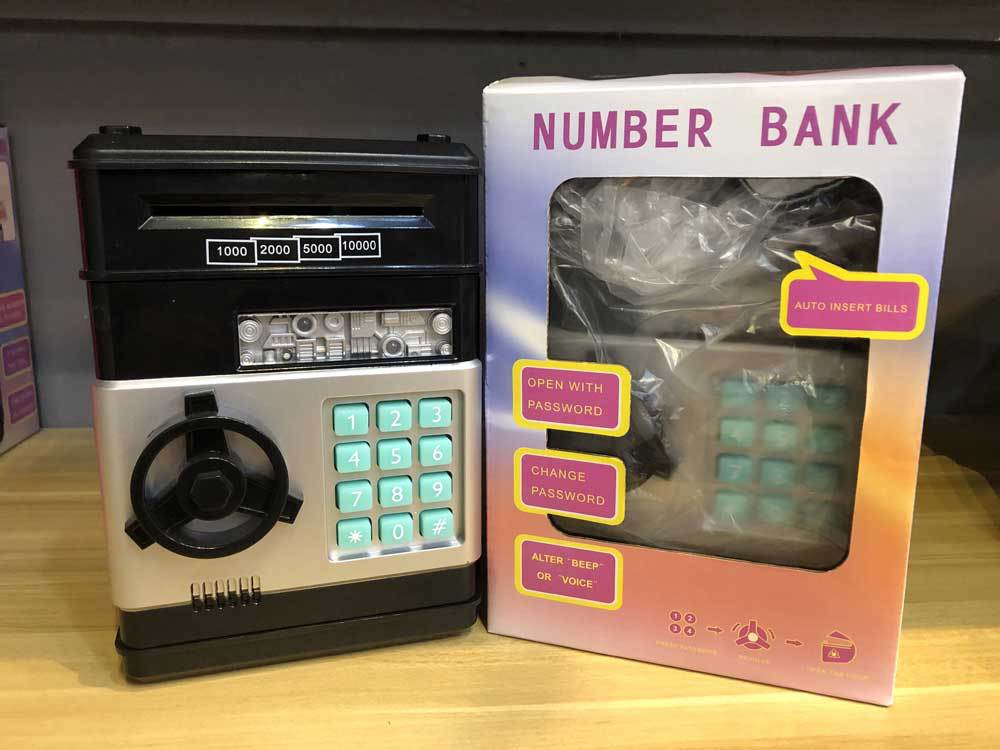 Mini-Geldautomat Spardose – Ein-/Auszahlung & elektronischer PIN-Code