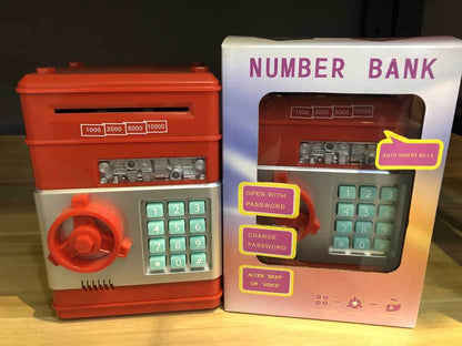 Mini-Geldautomat Spardose – Ein-/Auszahlung & elektronischer PIN-Code