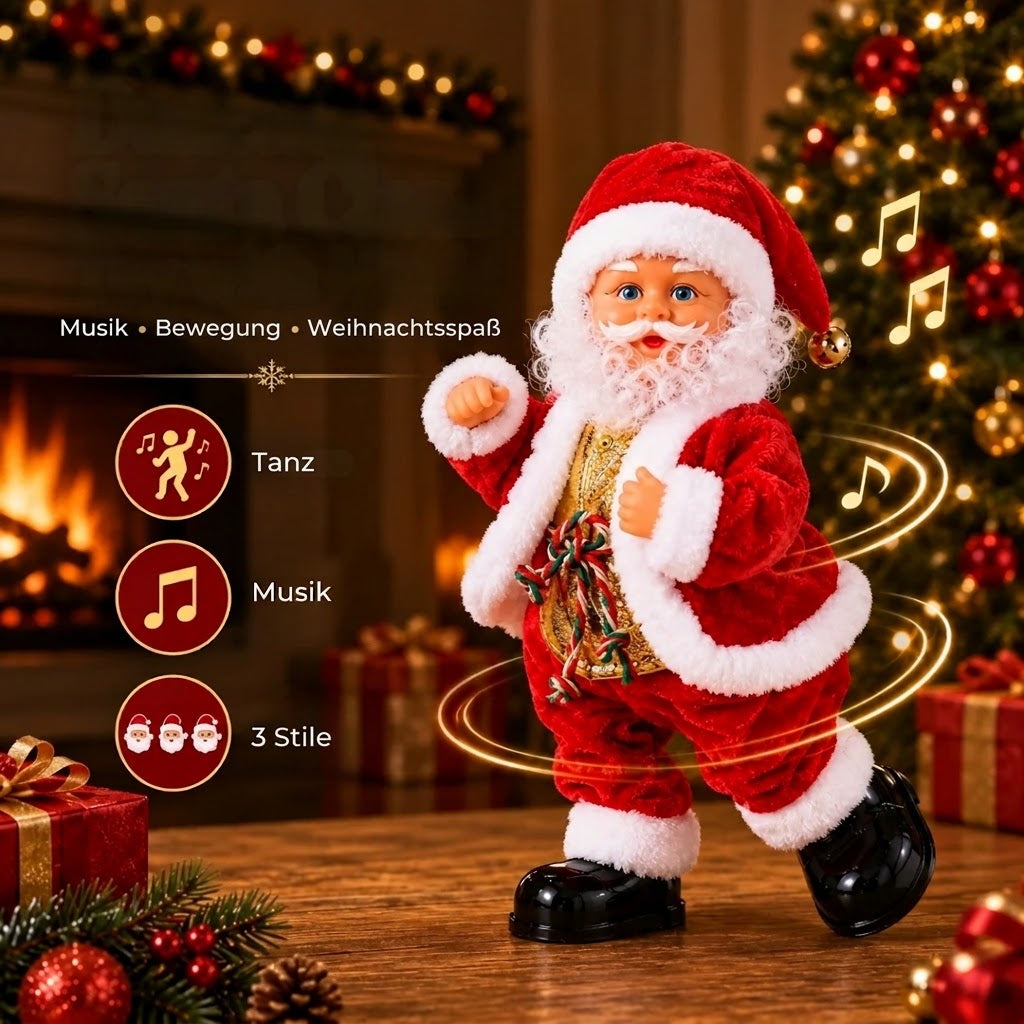 Tanzender Weihnachtsmann mit Musik