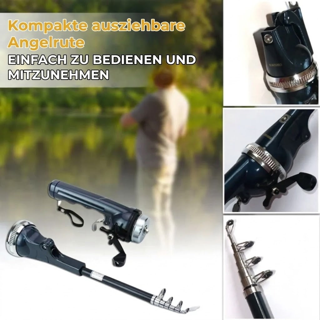 Kompakte Teleskop-Angelrute