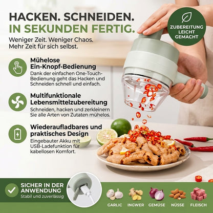 Elektrischer Zerkleinerer – Kabellos mit manueller Bedienung