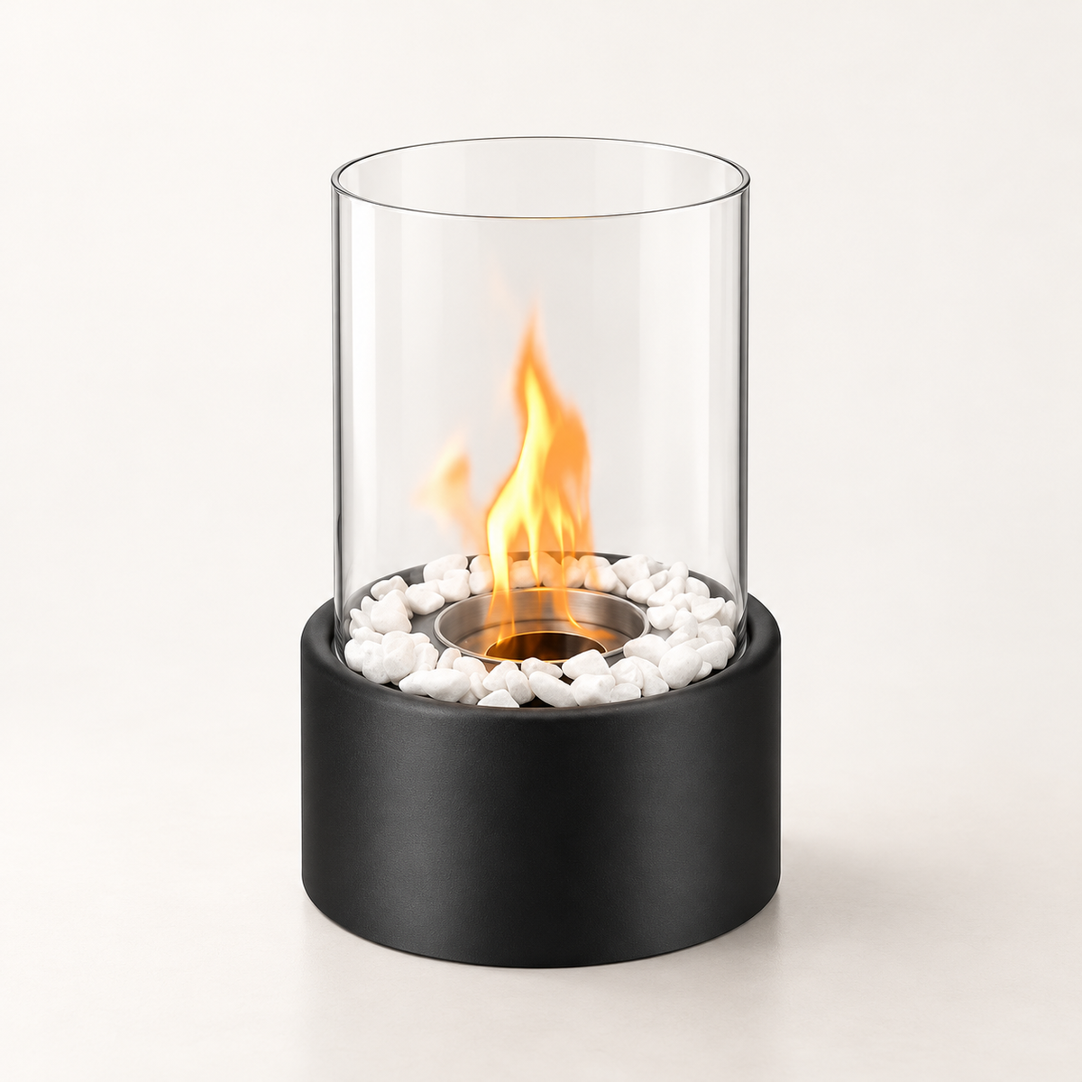 Tischkamin – modernes Design und echte Flamme für drinnen & draußen