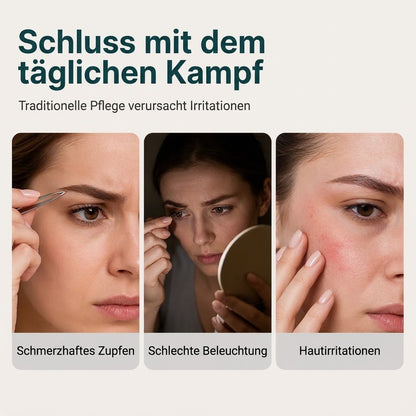 Elektrischer Augenbrauen-Epilierstift – Integriertes LED-Licht und USB-wiederaufladbar