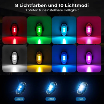 Kabellose LED-Stroboskoplichter – Inkl. Fernbedienung – 2er-Pack