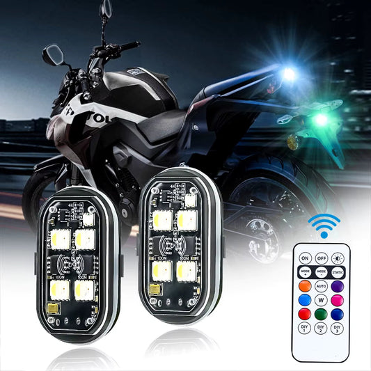 Kabellose LED-Stroboskoplichter – Inkl. Fernbedienung – 2er-Pack