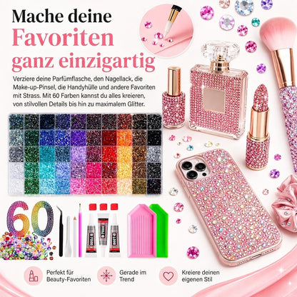 Strassstein-Set – 48.000 Strasssteine in 60 Farben