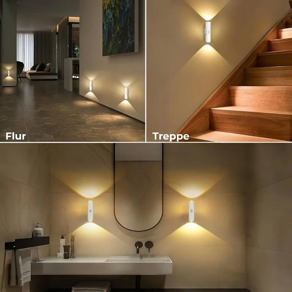 LED-Wandleuchte mit Bewegungsmelder – Kabellos, dimmbar und USB-aufladbar
