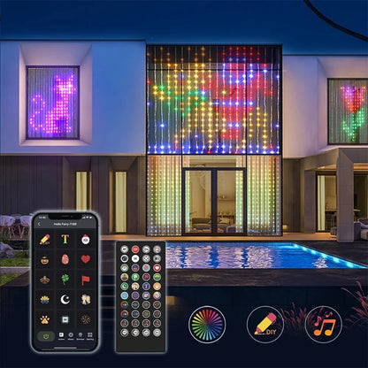 Smarter LED-Lichtervorhang – Individuelles Lichtdesign per App