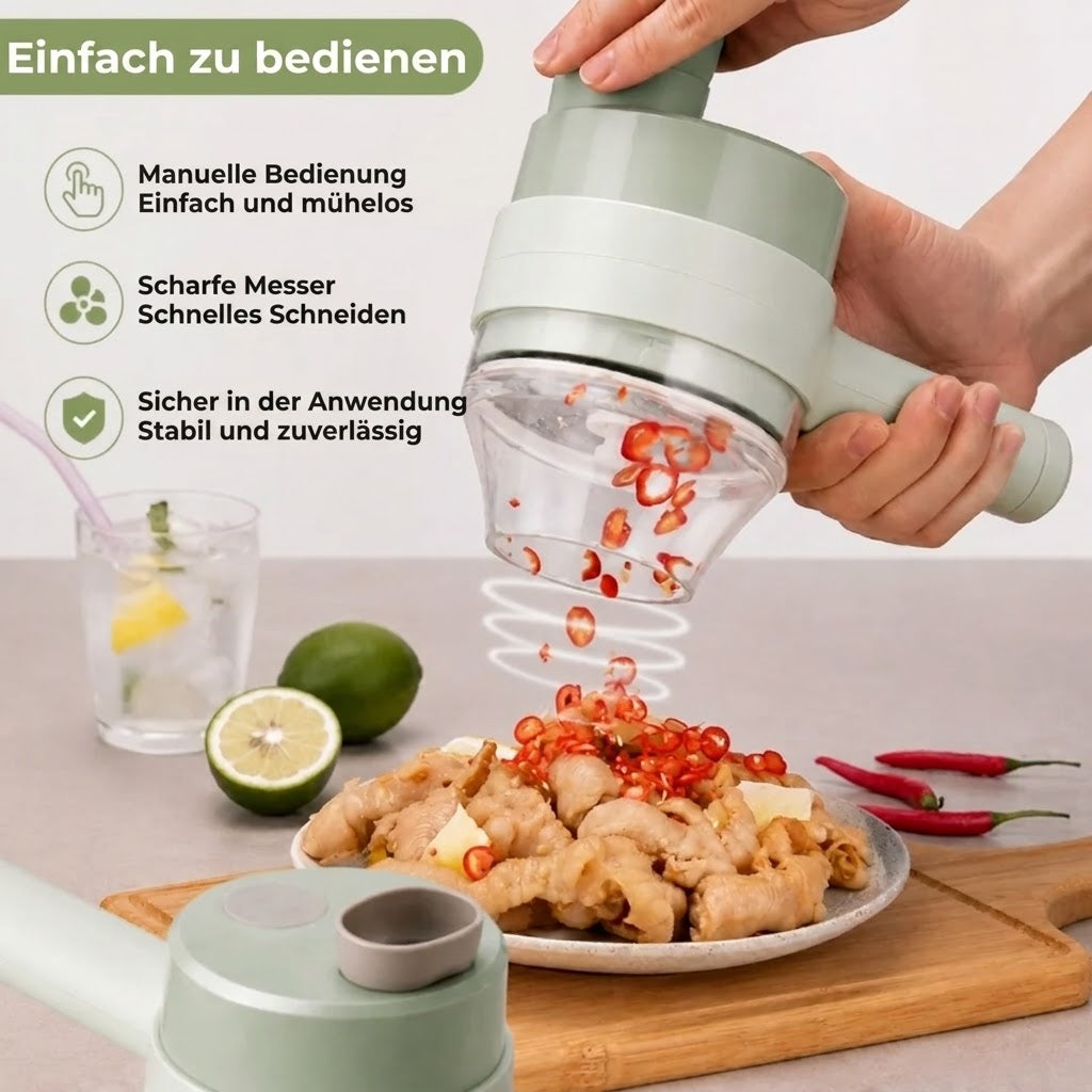 Elektrischer Zerkleinerer – Kabellos mit manueller Bedienung