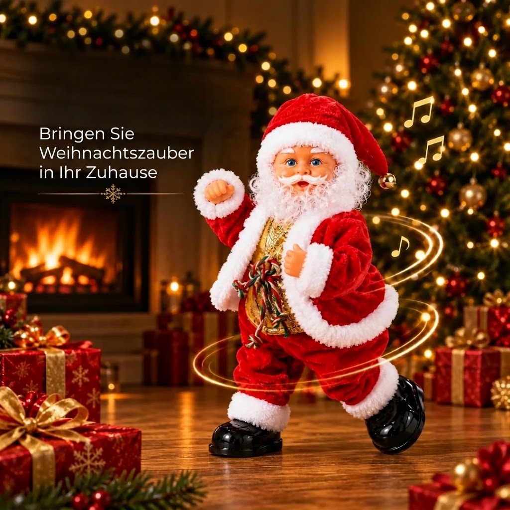 Tanzender Weihnachtsmann mit Musik