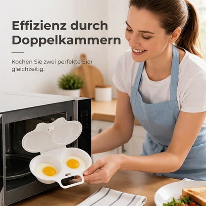 Mikrowellen-Eierkocher mit Deckel und Griff