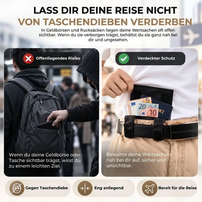 Versteckte Anti-Diebstahl-Gürteltasche