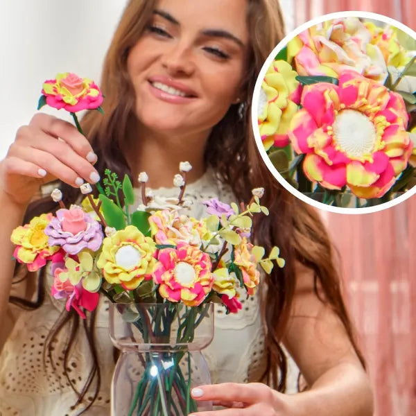 Blooms Meadow | Blumenstrauß-Bastelset – Florales Basteln für Erwachsene & Teenager
