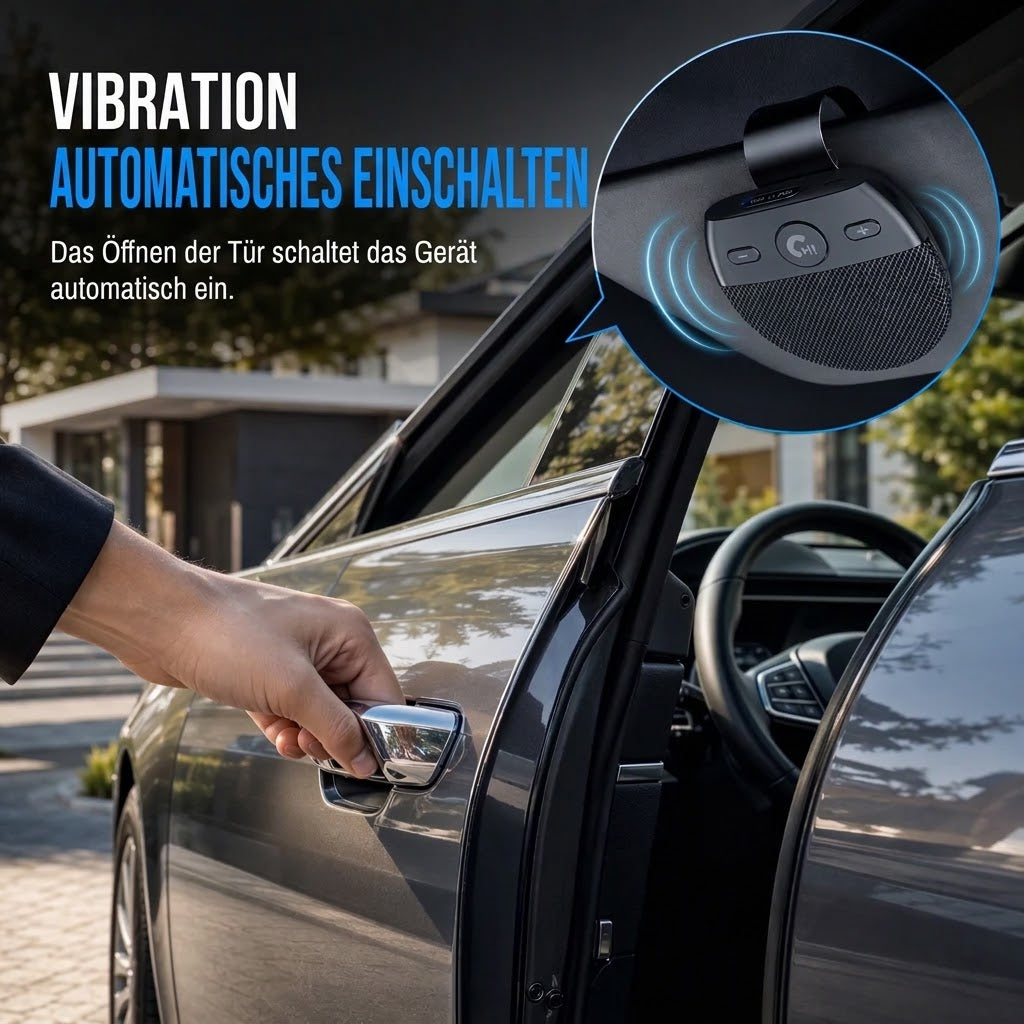SP11 Bluetooth-Freisprecheinrichtung für Sonnenblende – Auto-Wake & A2DP