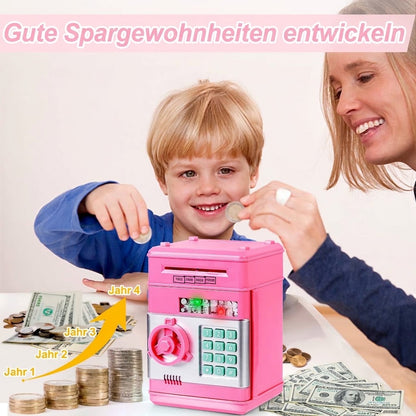 Mini-Geldautomat Spardose – Ein-/Auszahlung & elektronischer PIN-Code