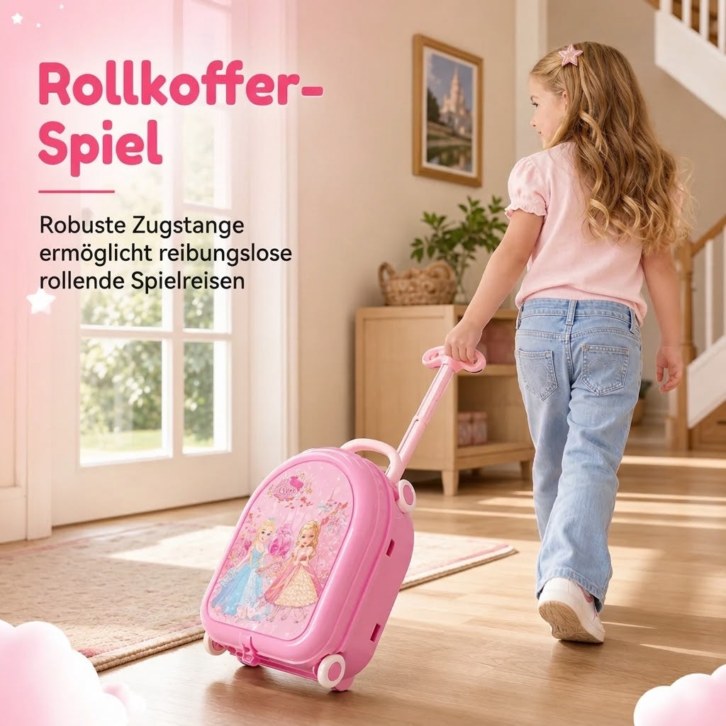 Tragbarer Schminkkoffer für Kinder – Rollenspiel-Kosmetikset für Mädchen