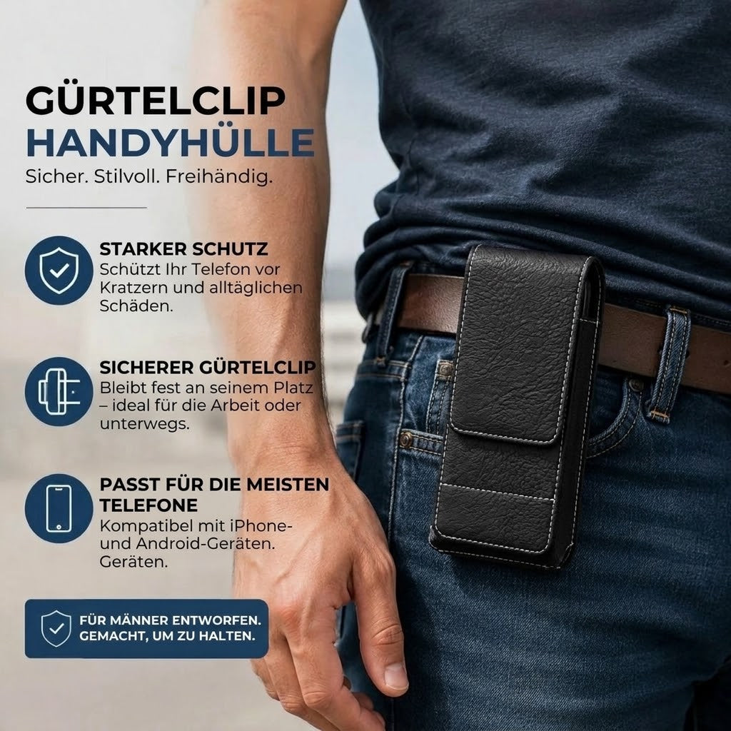 Handy-Gürteltasche aus Leder