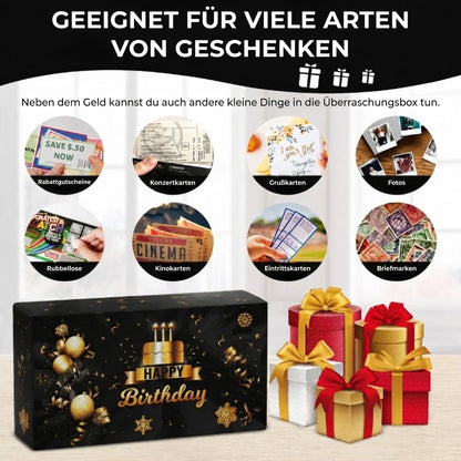Explosionsbox für Geburtstage