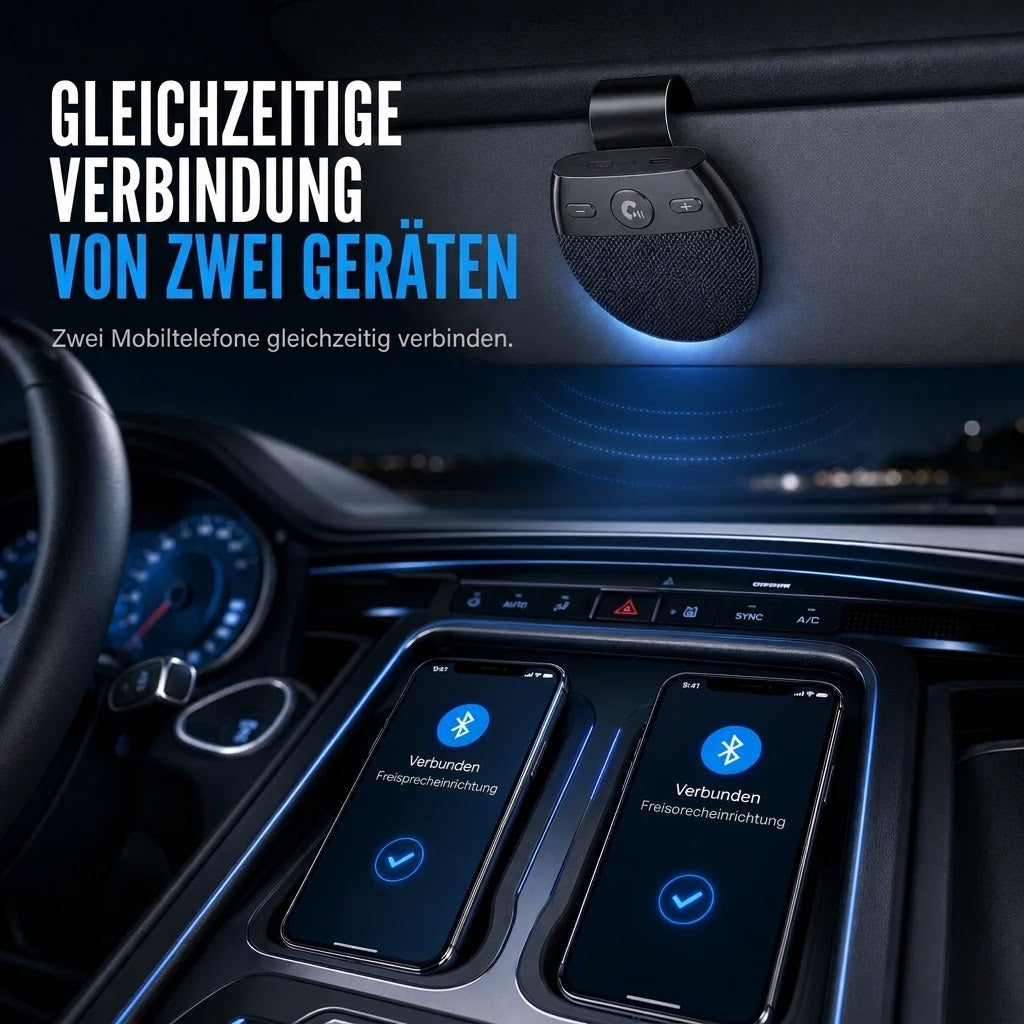 SP11 Bluetooth-Freisprecheinrichtung für Sonnenblende – Auto-Wake & A2DP