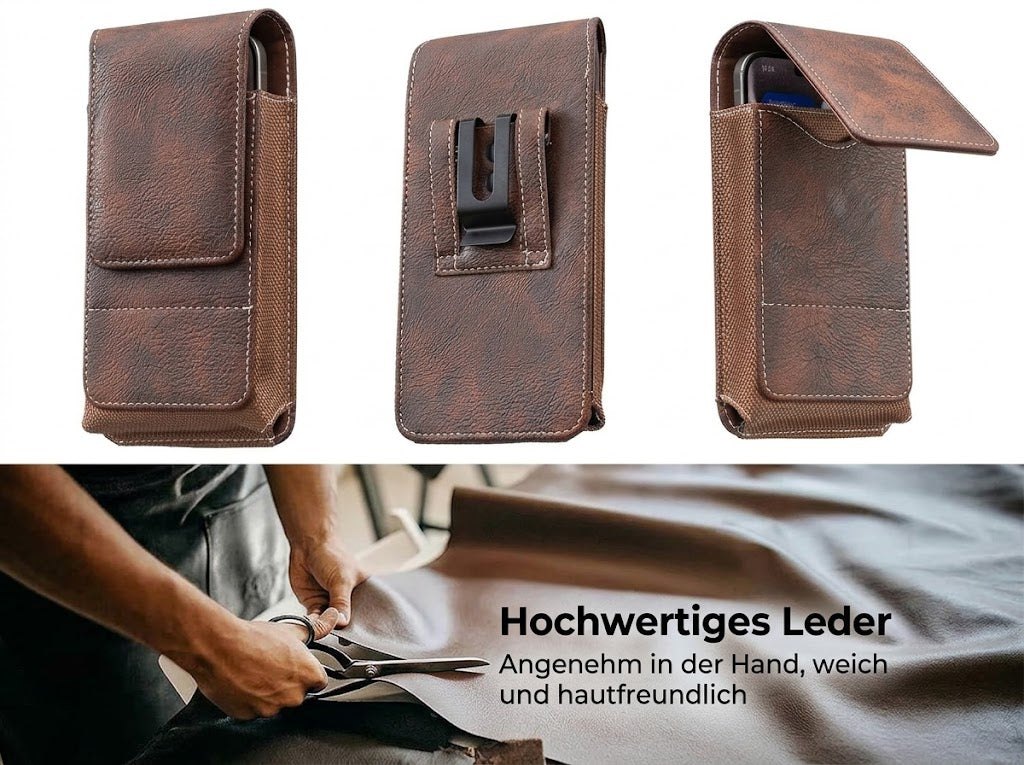 Handy-Gürteltasche aus Leder