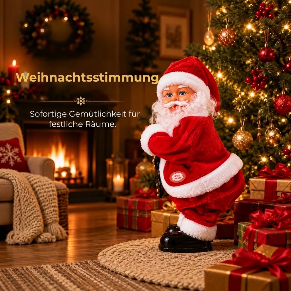 Tanzender Weihnachtsmann mit Musik