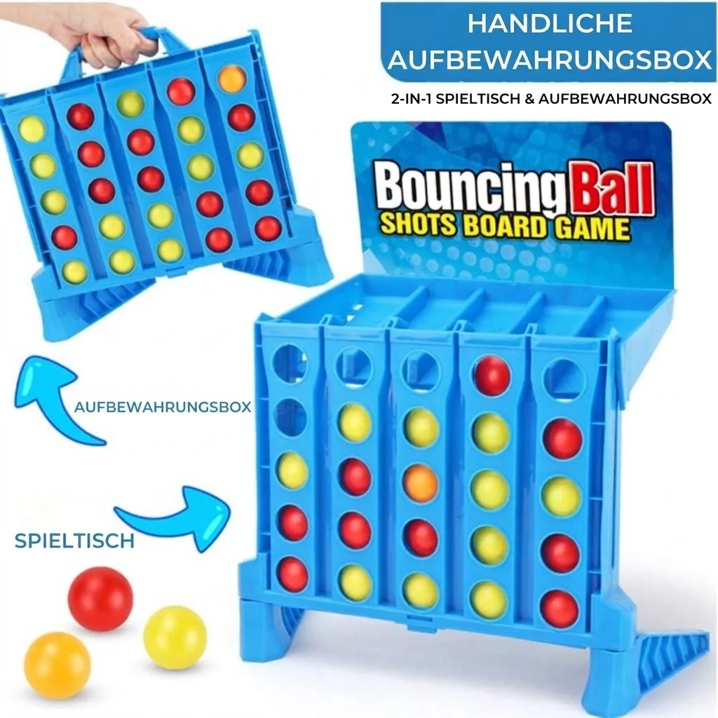 Hüpfendes 4-in-einer-Reihe Spiel – Bouncing Ball