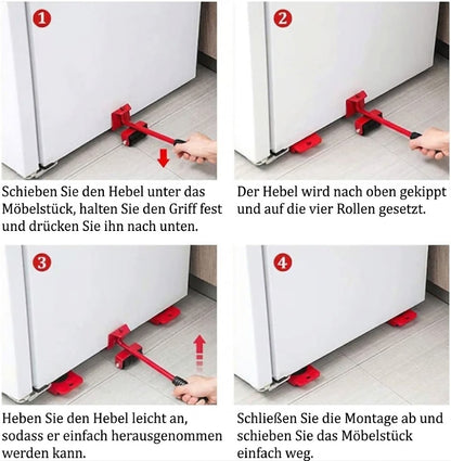 Möbelheber und Transportrollen-Set