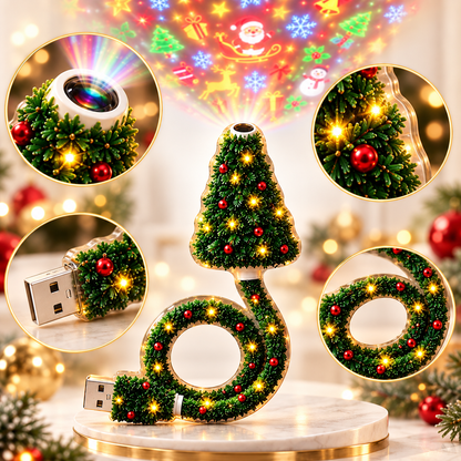 JulGlow HD USB-Projektor – Magische Weihnachtsstimmung in Sekundenschnelle