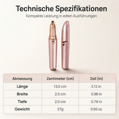Elektrischer Augenbrauen-Epilierstift – Integriertes LED-Licht und USB-wiederaufladbar