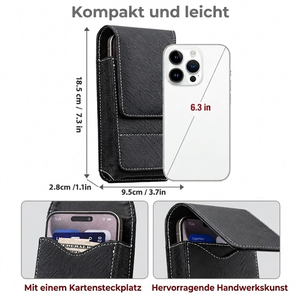 Handy-Gürteltasche aus Leder