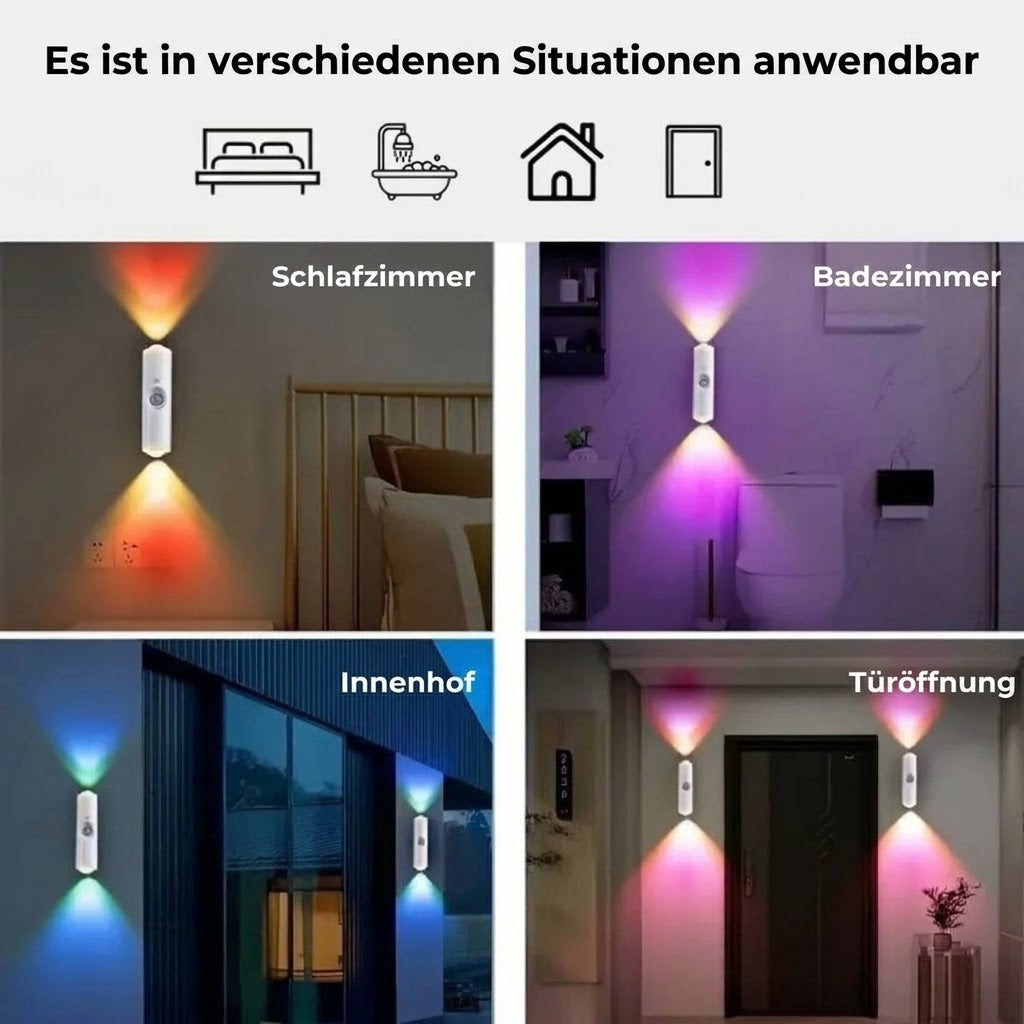 LED-Wandleuchte mit Bewegungsmelder – Kabellos, dimmbar und USB-aufladbar