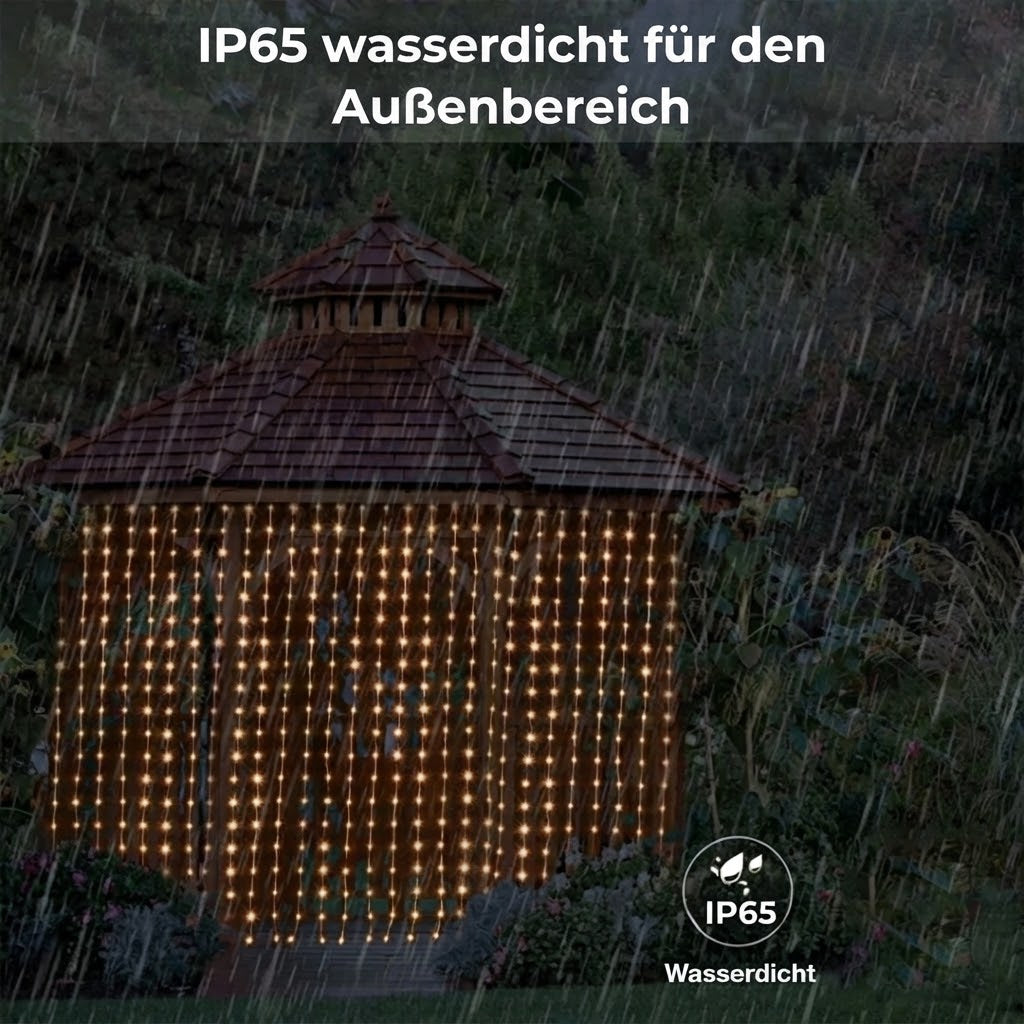 Smarter LED-Lichtervorhang – Individuelles Lichtdesign per App