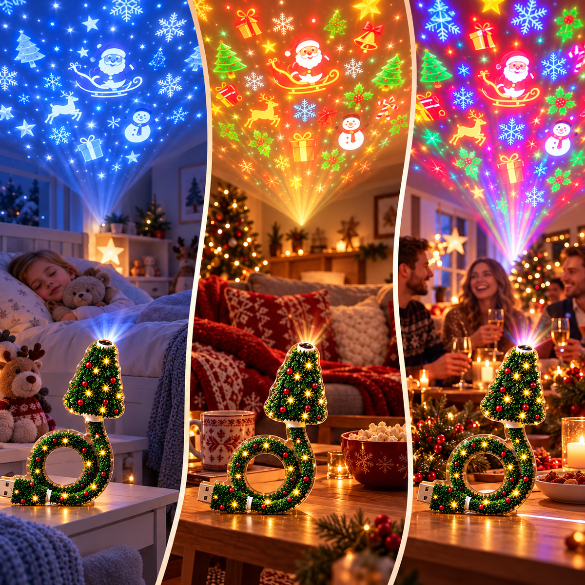 JulGlow HD USB-Projektor – Magische Weihnachtsstimmung in Sekundenschnelle