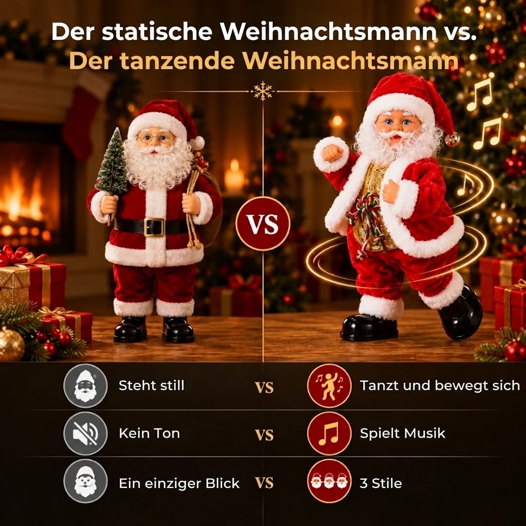 Tanzender Weihnachtsmann mit Musik