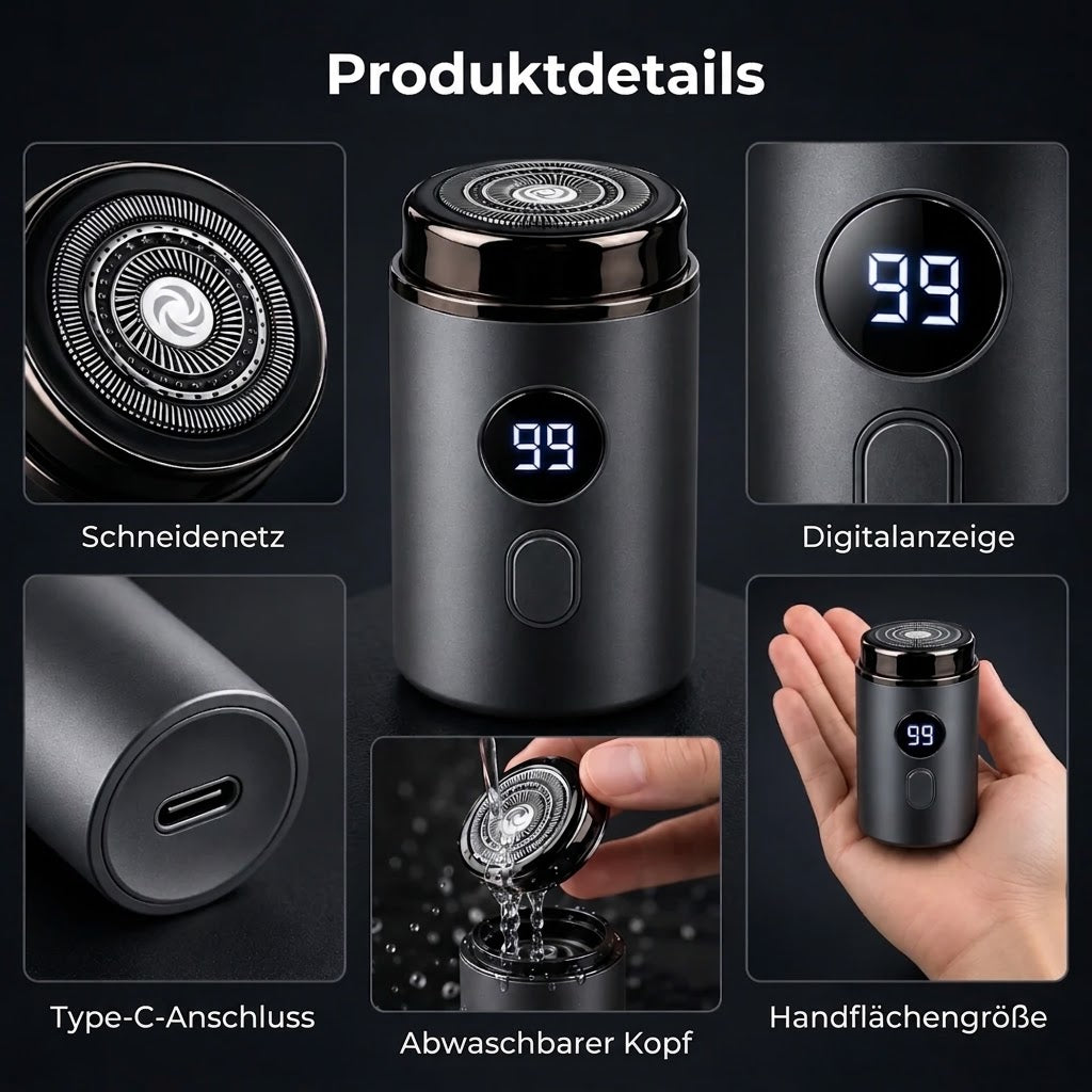 Tragbarer Mini-Elektrorasierer