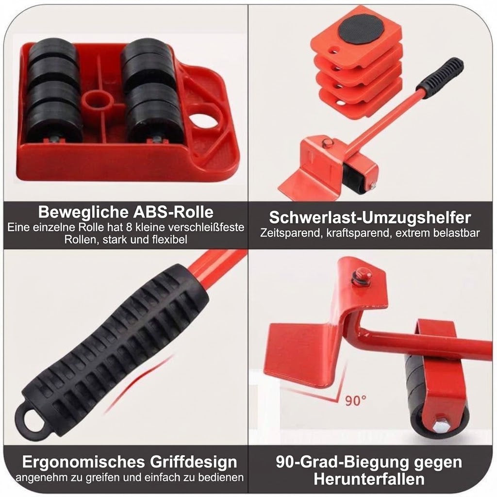 Möbelheber und Transportrollen-Set