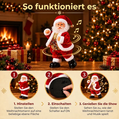 Tanzender Weihnachtsmann mit Musik