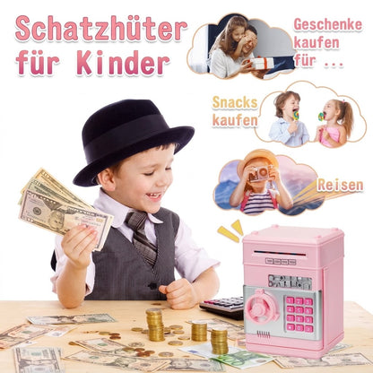 Mini-Geldautomat Spardose – Ein-/Auszahlung & elektronischer PIN-Code