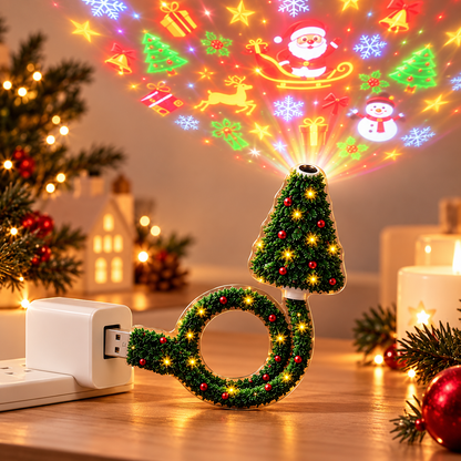 JulGlow HD USB-Projektor – Magische Weihnachtsstimmung in Sekundenschnelle