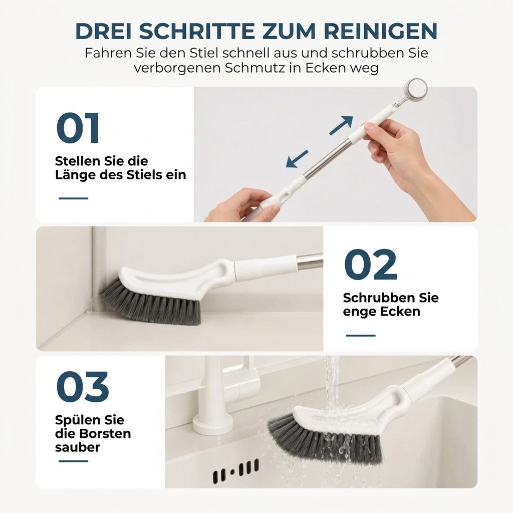 Ausziehbare Fugenbürste