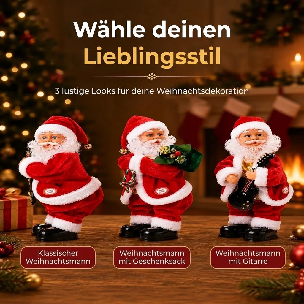 Tanzender Weihnachtsmann mit Musik